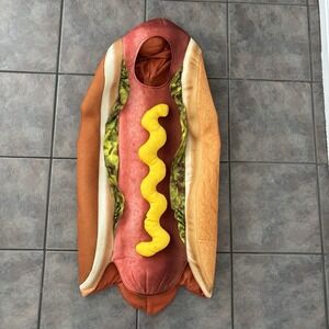 HOT DOG Bun mustard Relish Costume Loss One Size